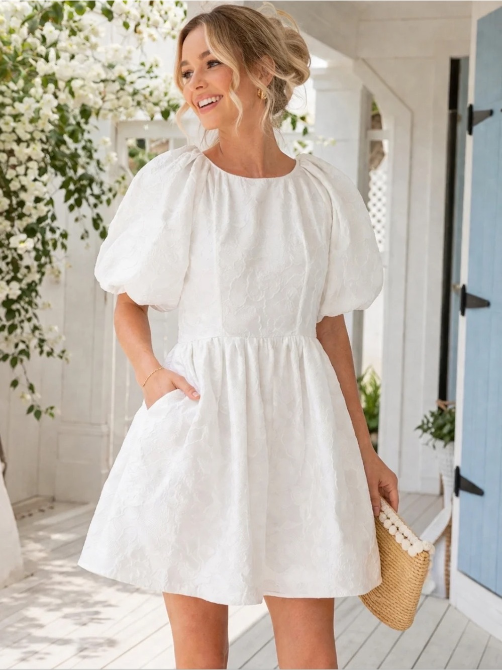 NEW Lilly Pulitzer White Organza Bloom Jacquard Knoxlie Silk Blend Dress Sz 14